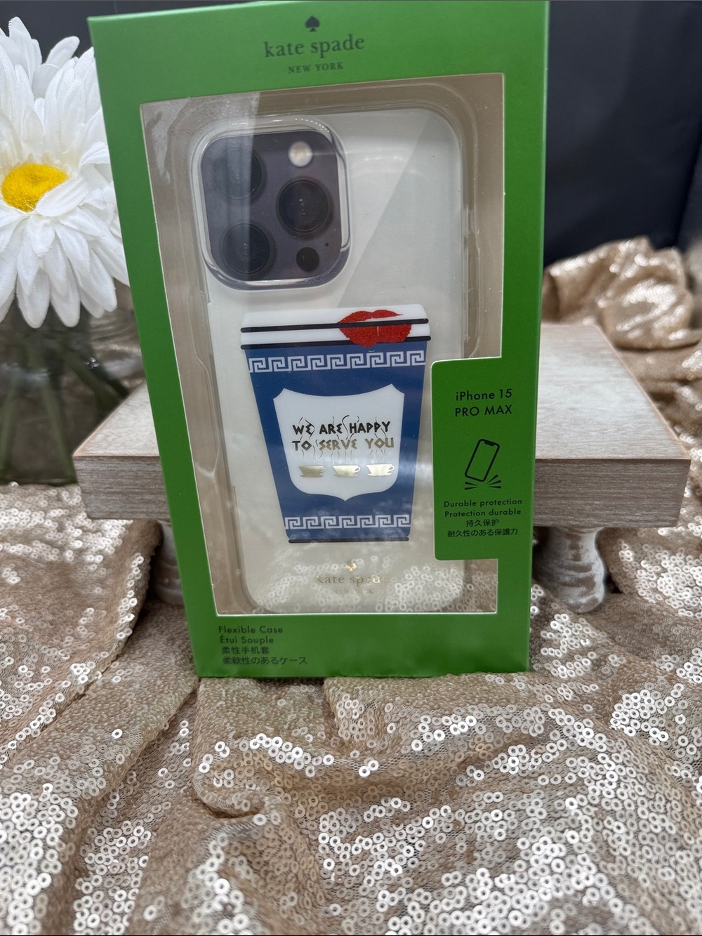 kate spade New York iPhone 15 Pro Max Clear Case - Coffee Break